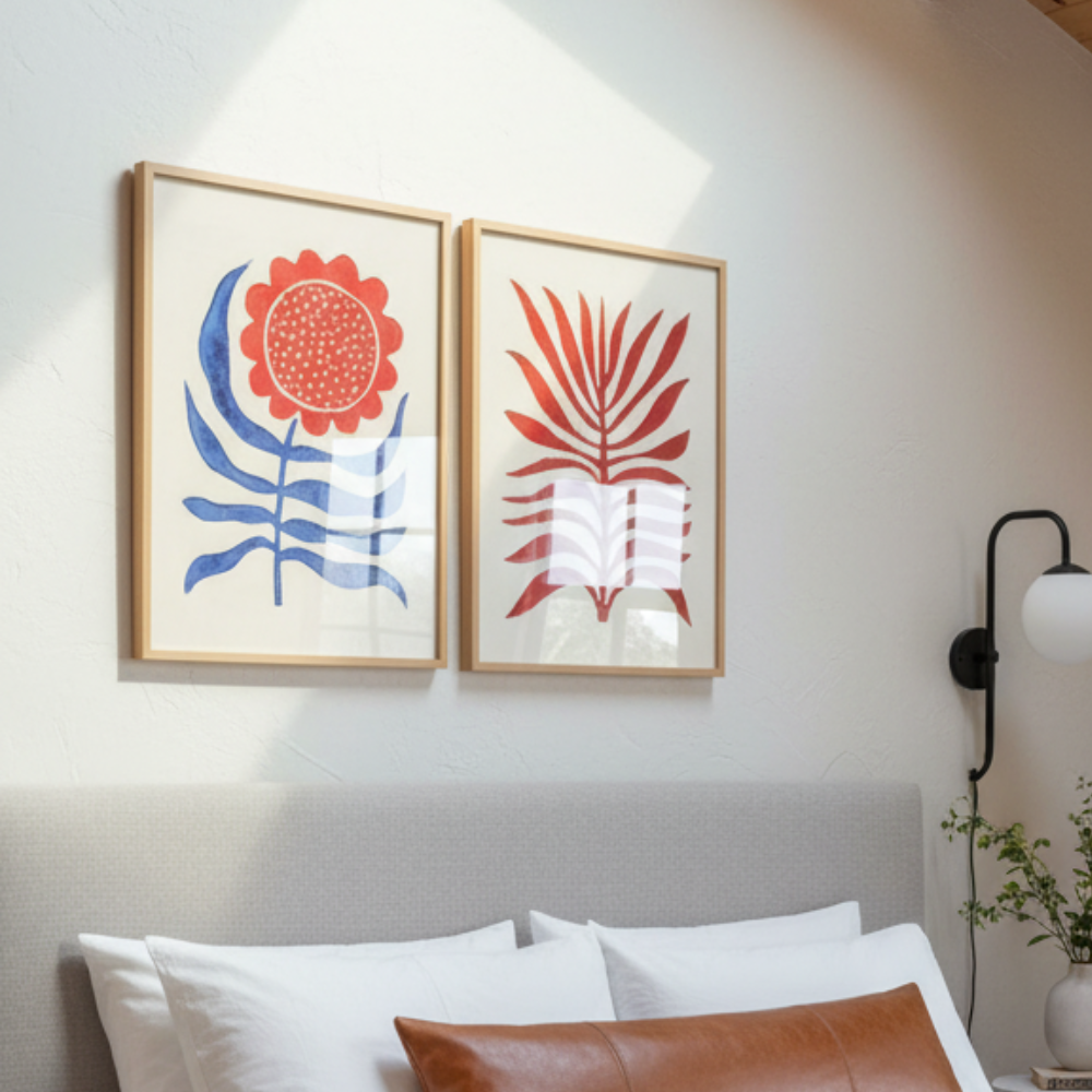 Cuadro "Red Flower / Lino"