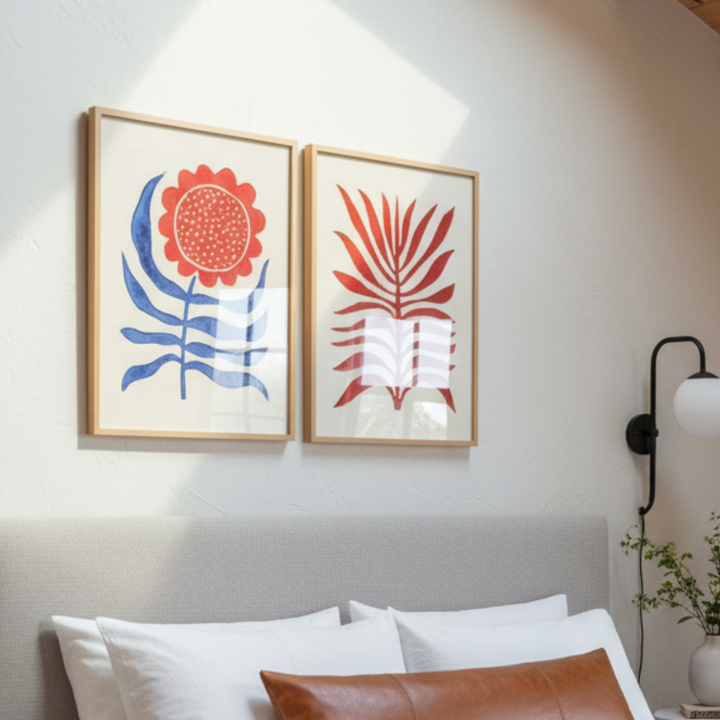 Cuadro "Red Flower / Lino"