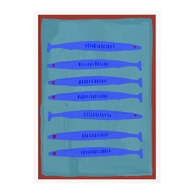 Cuadro "Blue Fish Pattern"