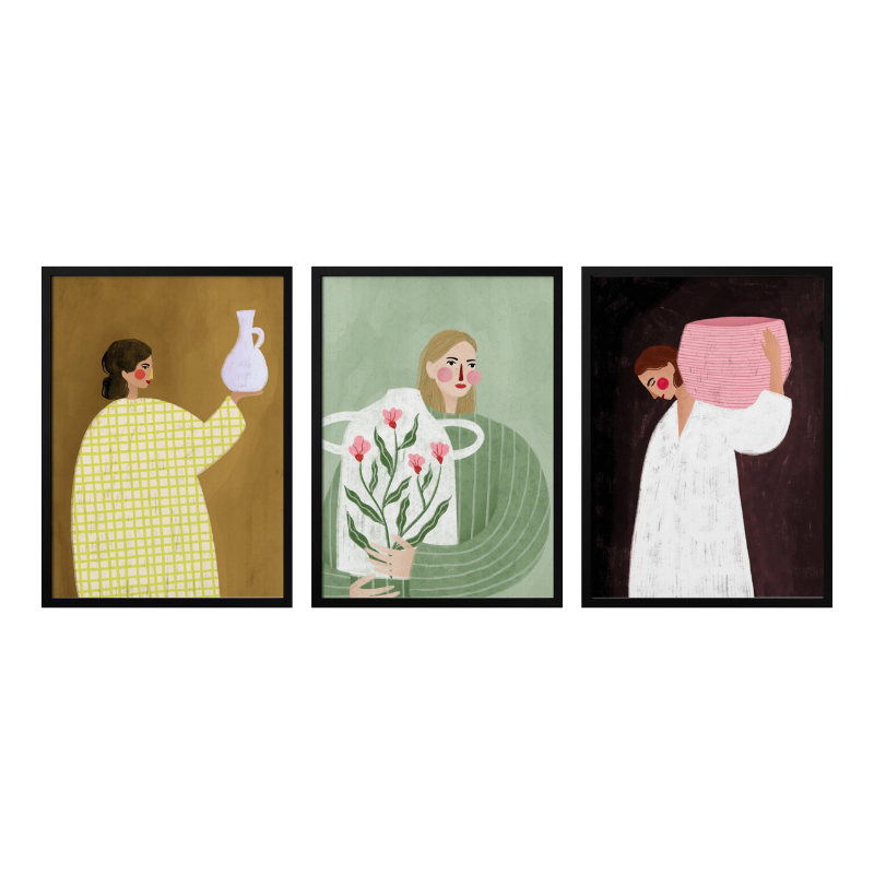Set de cuadros "Vessel Women"