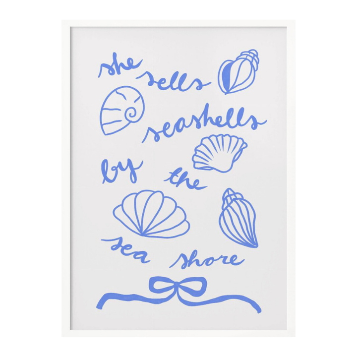 She sells seashells by the seashore Art Print