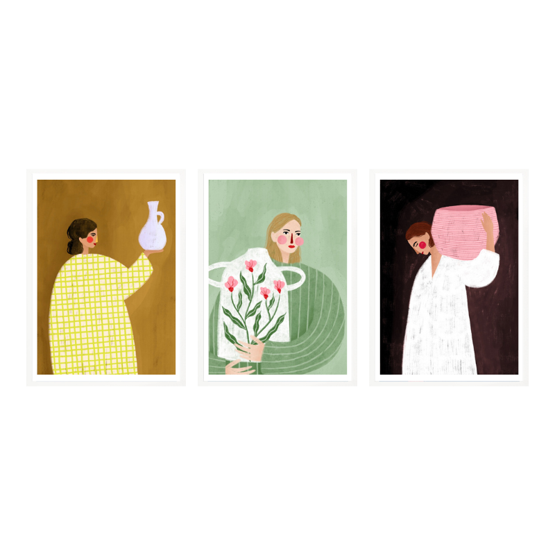 Set de cuadros "Vessel Women"