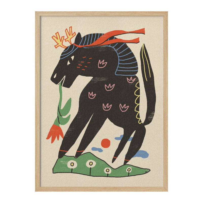 Cuadro "Mythical Horse with Flower"