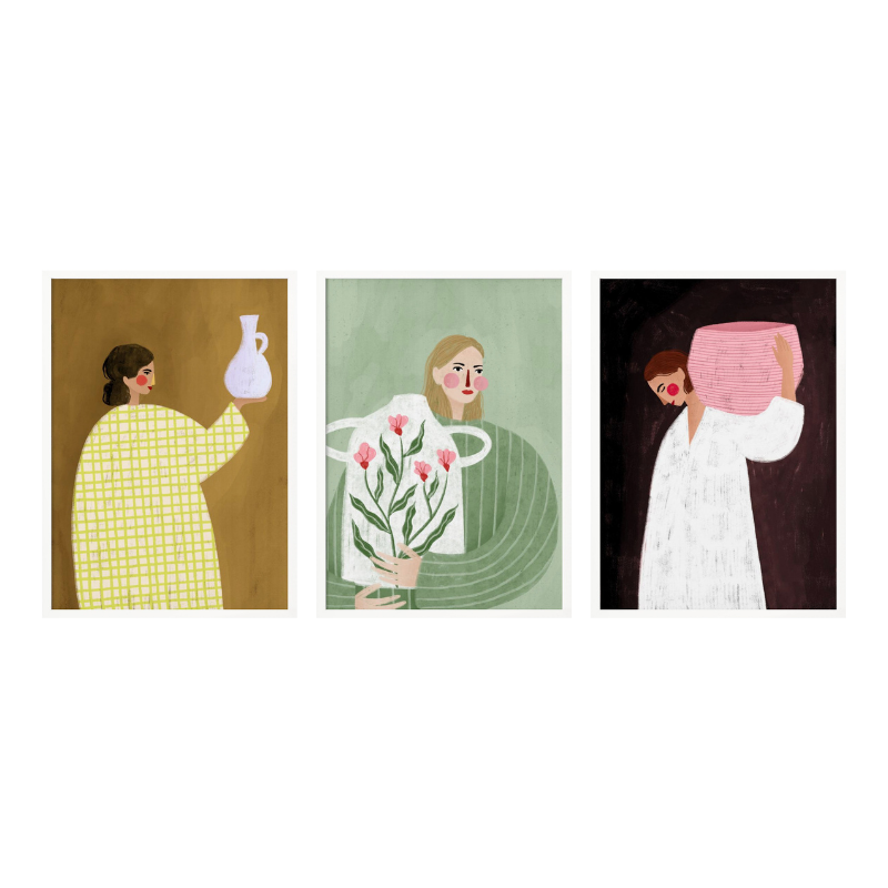 Set de cuadros "Vessel Women"