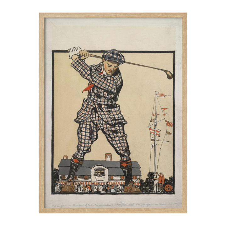 Man Swinging Golf Club Art Print