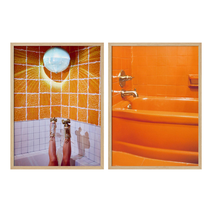 Set de cuadros "Retro Bathroom Groove"