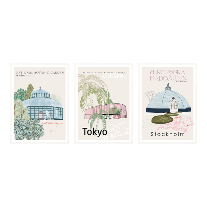 Set de cuadros "Gardens of the World"