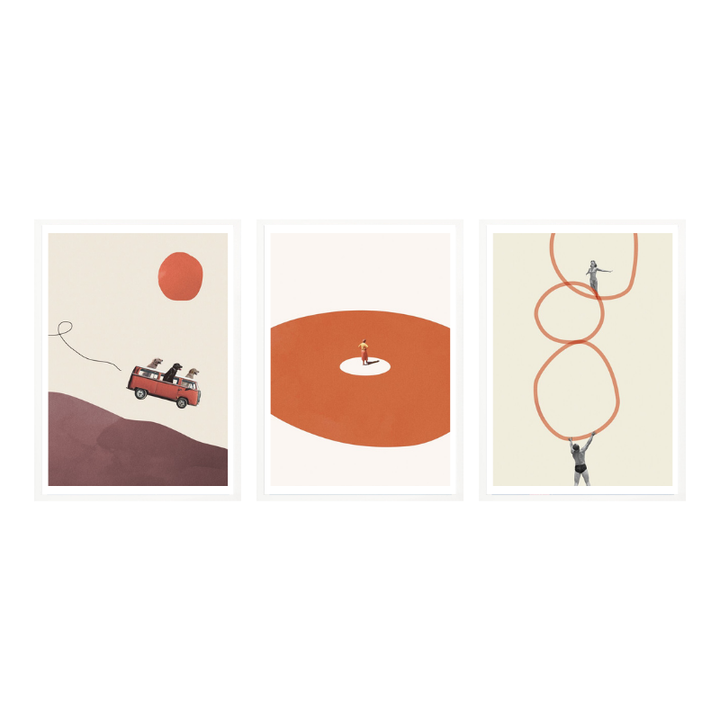 Set de cuadros "Surreal Playground"