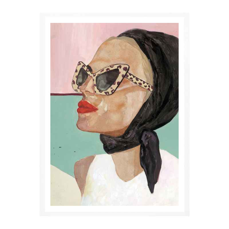 Cuadro "Chic Scarf Sunglasses"