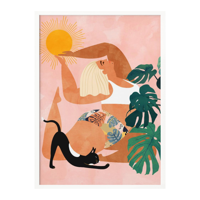 Tropical Yoga Art Print