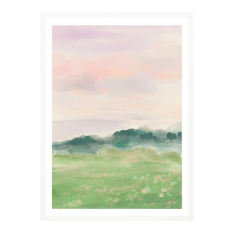 Cuadro "Misty Morning Fields"