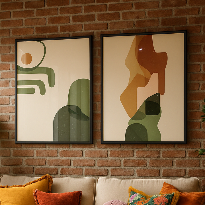 Set de cuadros "Abstract composition II"