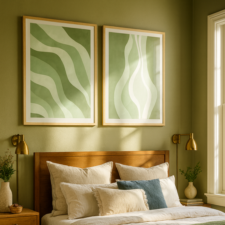 Cuadro "Green waves"