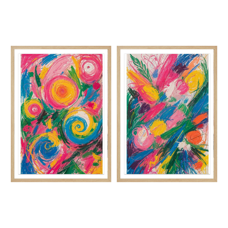 Set "Vibrant Energy" Art Prints