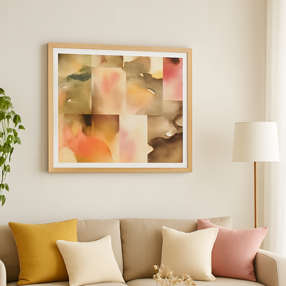 Cuadro "Watercolor abstract composition horizontal 5"