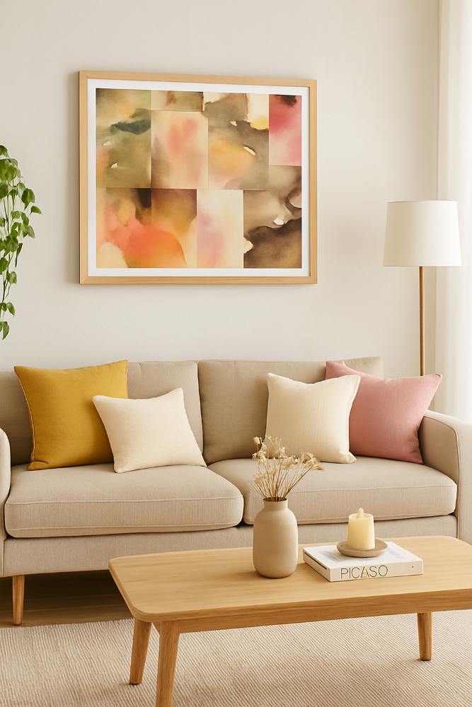 Cuadro "Watercolor abstract composition horizontal 5"