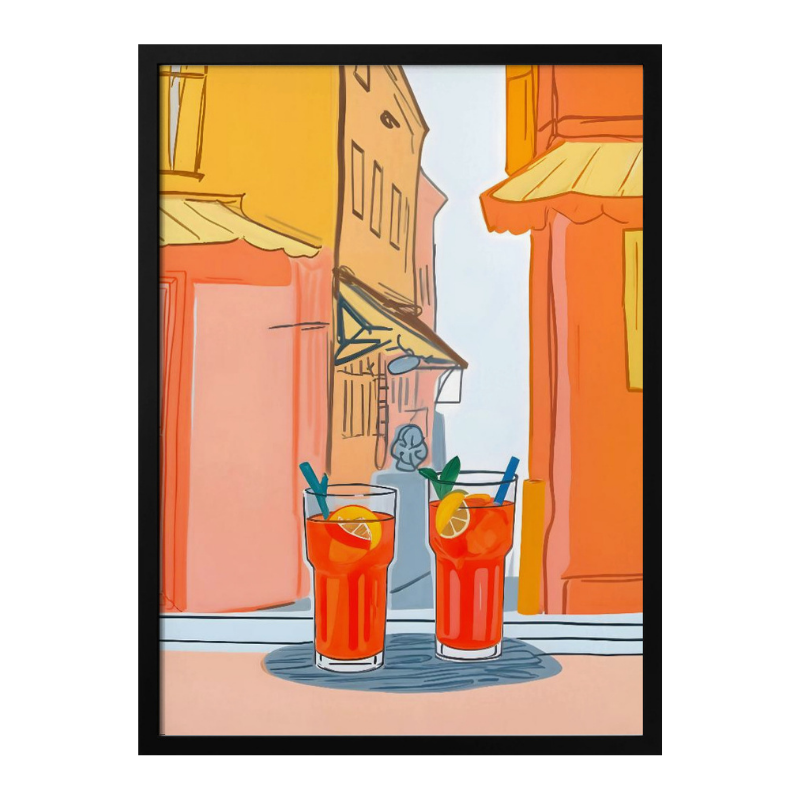 Two Aperols Please! Art Print