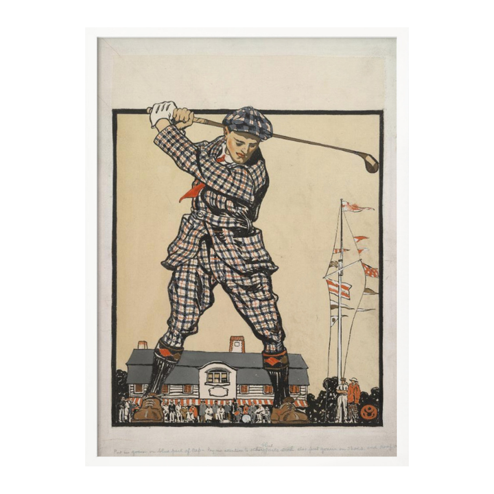 Man Swinging Golf Club Art Print