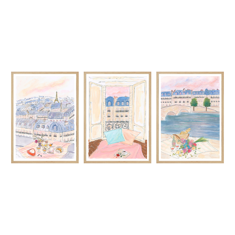 Set de cuadros "Paris Daydream"