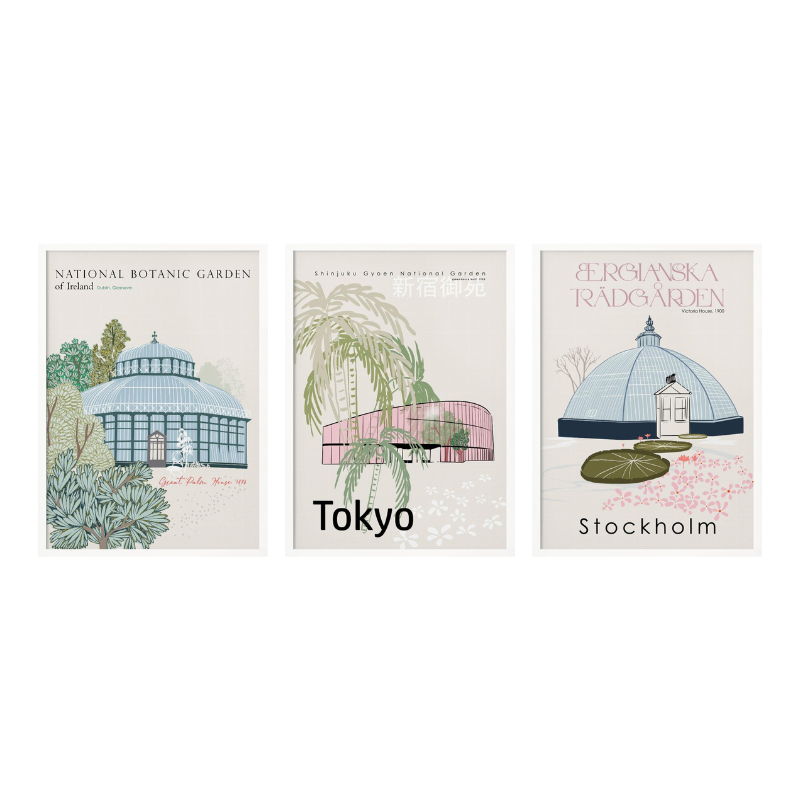 Set de cuadros "Gardens of the World"