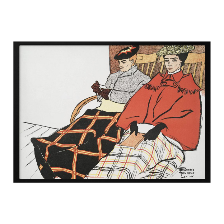 Man and Woman Sitting Together Art Print