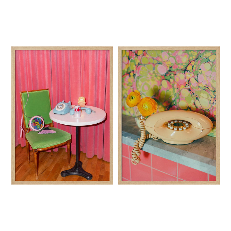 Set de cuadros "Retro Call Vibes"