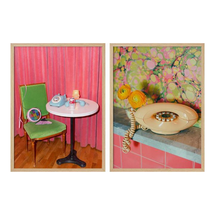 Set de cuadros "Retro Call Vibes"