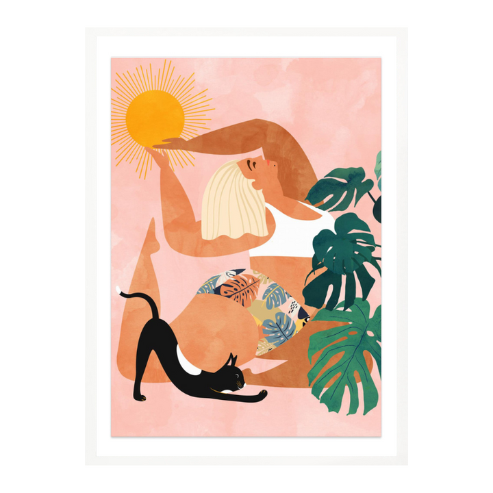 Tropical Yoga Art Print