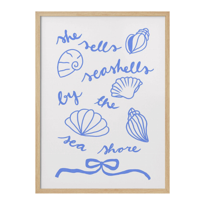 She sells seashells by the seashore Art Print