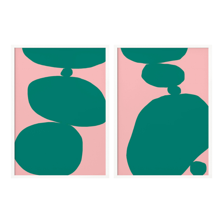 Set de cuadros "Soft Flowing Shapes"