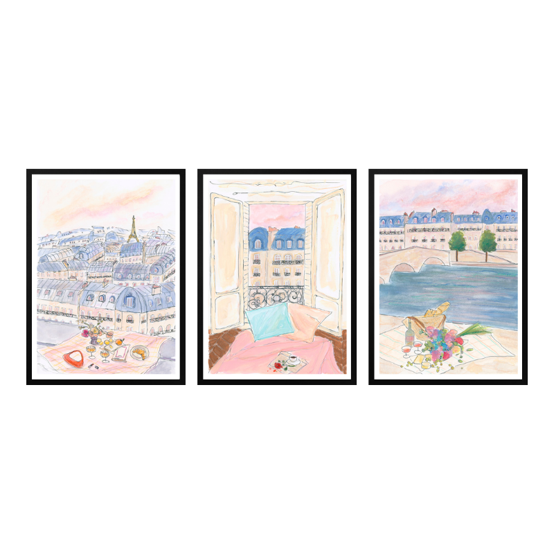 Set de cuadros "Paris Daydream"