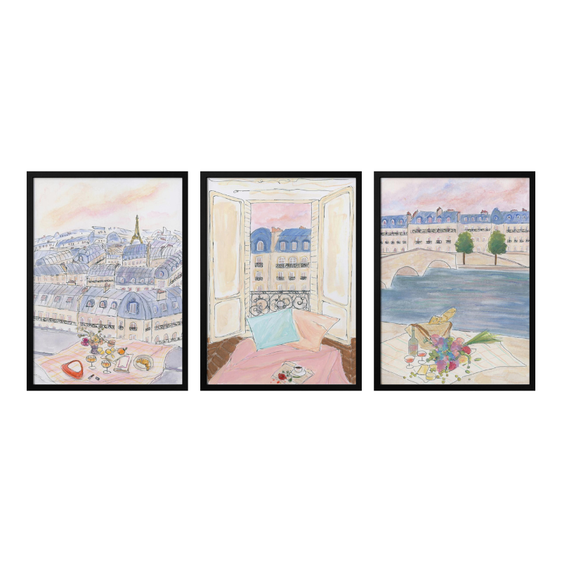 Set de cuadros "Paris Daydream"