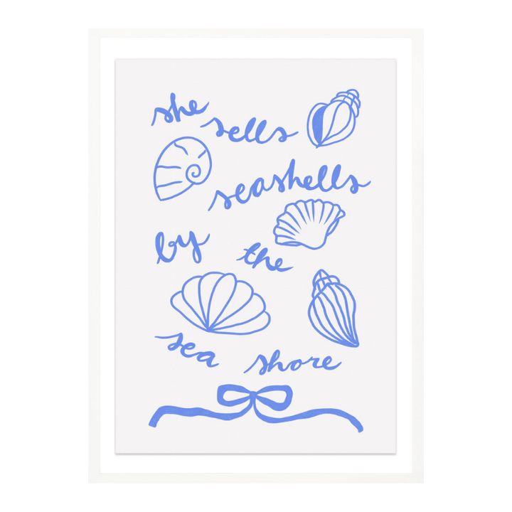 She sells seashells by the seashore Art Print