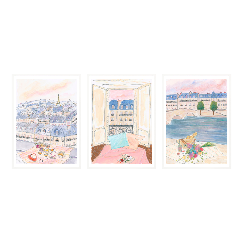 Set de cuadros "Paris Daydream"