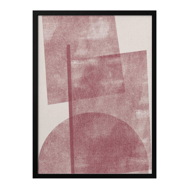 Red Geometric Balance No.4 Art Print