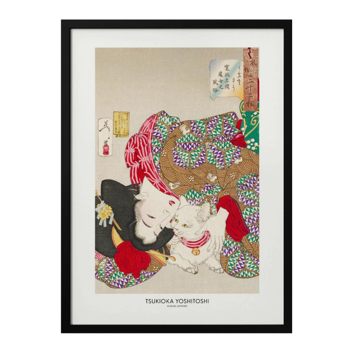 Cuadro "Woman With Pet Kansei Era (1888)"