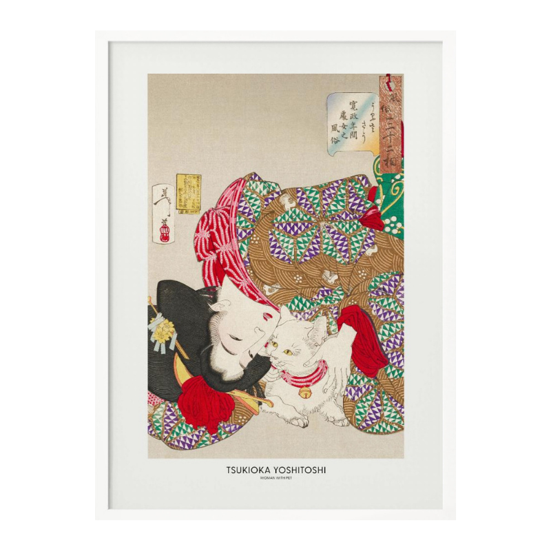 Cuadro "Woman With Pet Kansei Era (1888)"