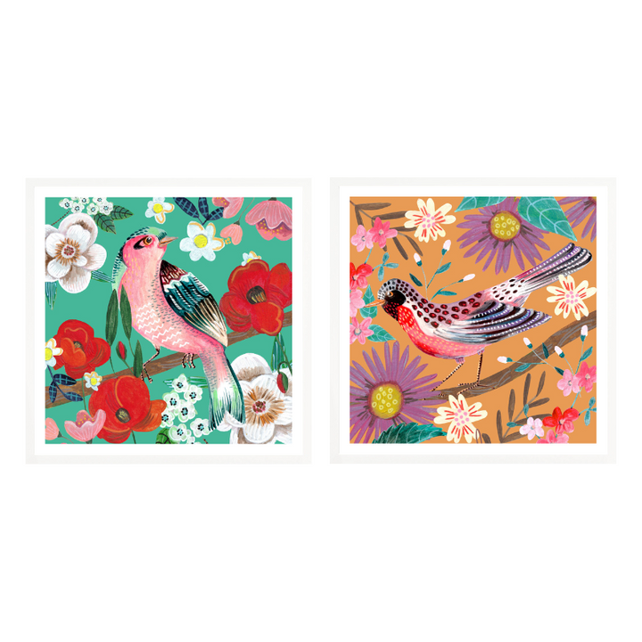 Set de cuadros "Tropical Birds"