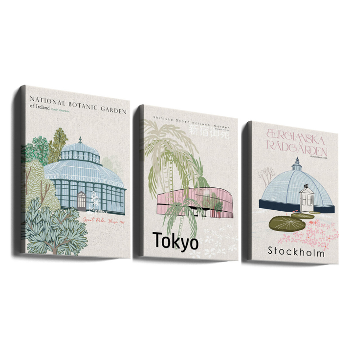 Set de cuadros "Gardens of the World"