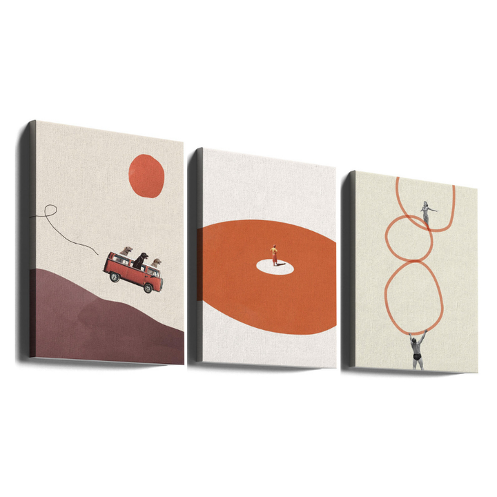 Set de cuadros "Surreal Playground"