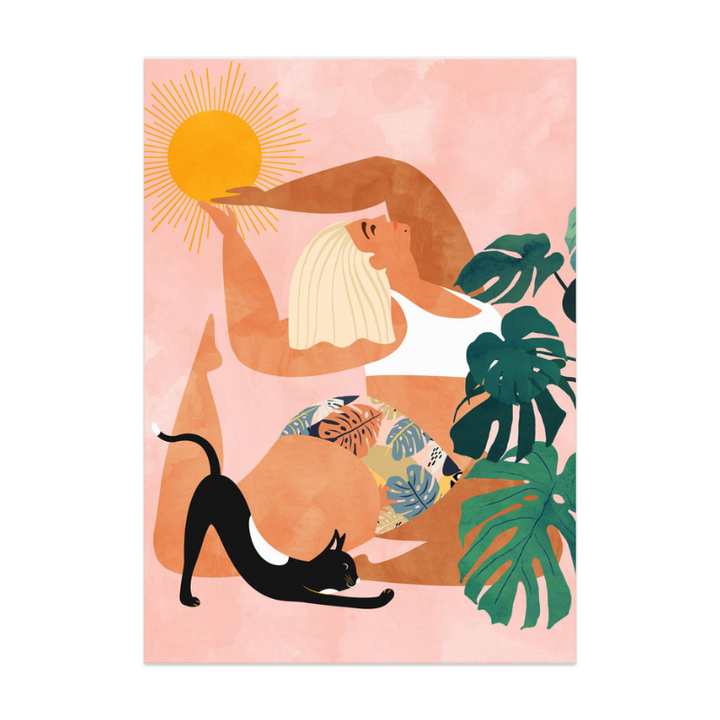 Tropical Yoga Art Print
