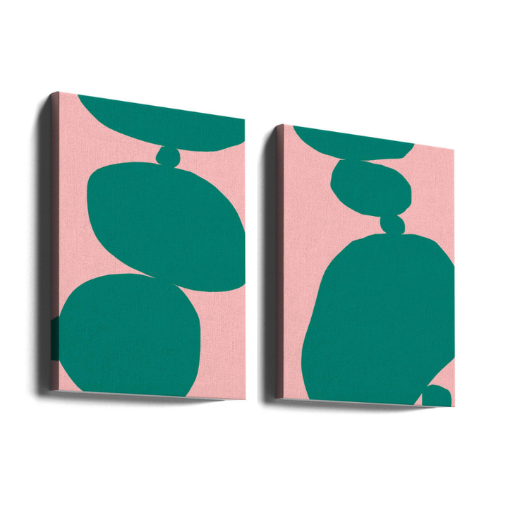 Set de cuadros "Soft Flowing Shapes"