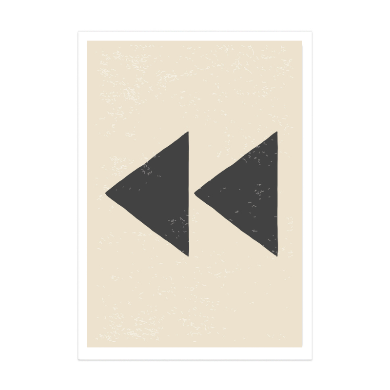 Black Minimal Shapes Series #5 Art Print