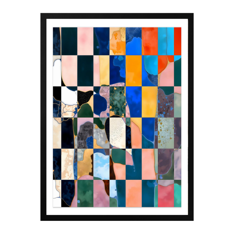 Luxe Checkerboard Art Print