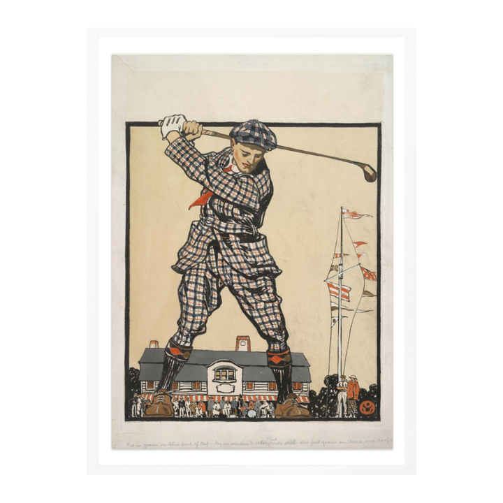 Man Swinging Golf Club Art Print