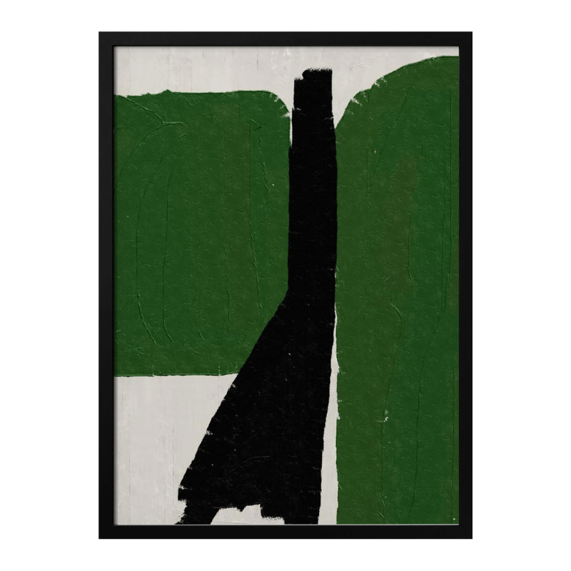 Green Black Oil Abstract No. 1 Art Print