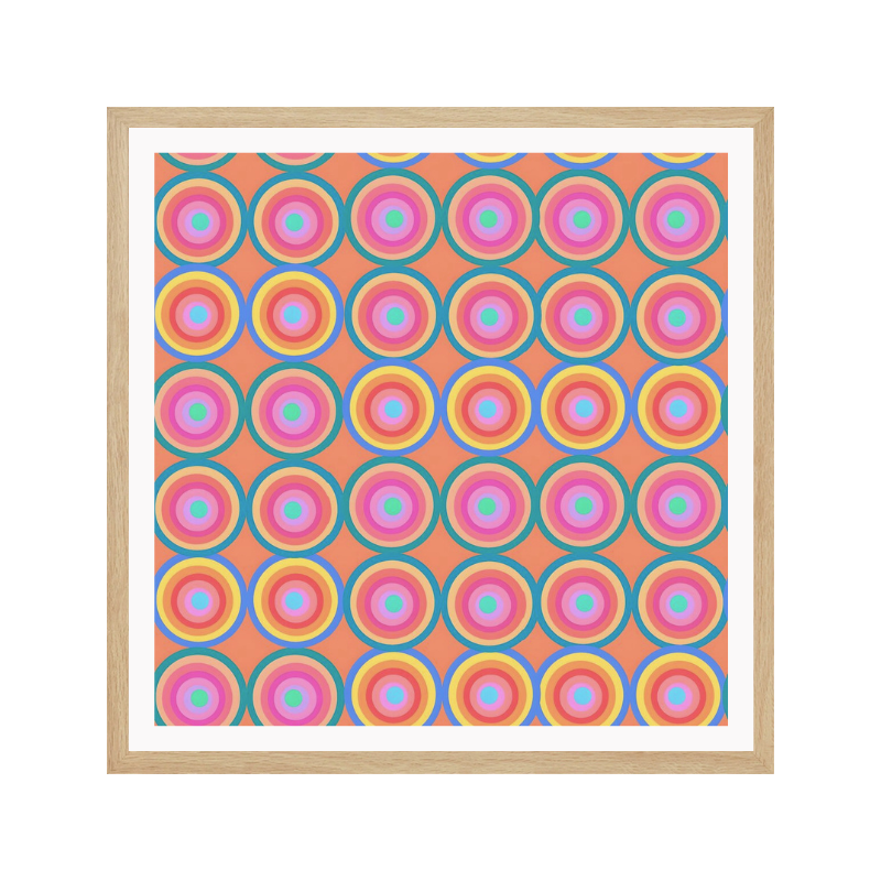 Cuadro "Colorful Retro Circles"
