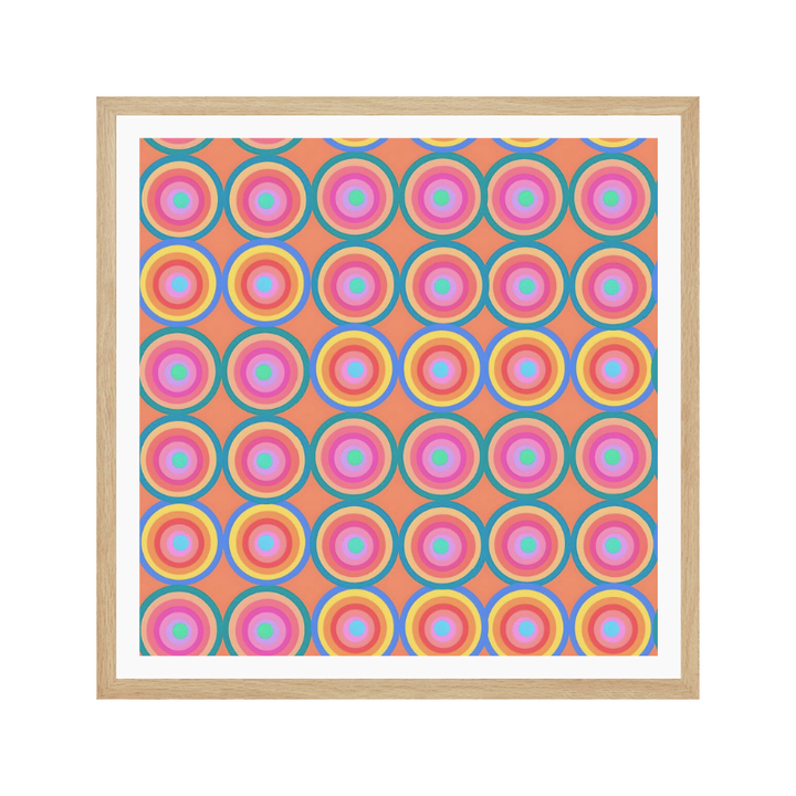 Cuadro "Colorful Retro Circles"