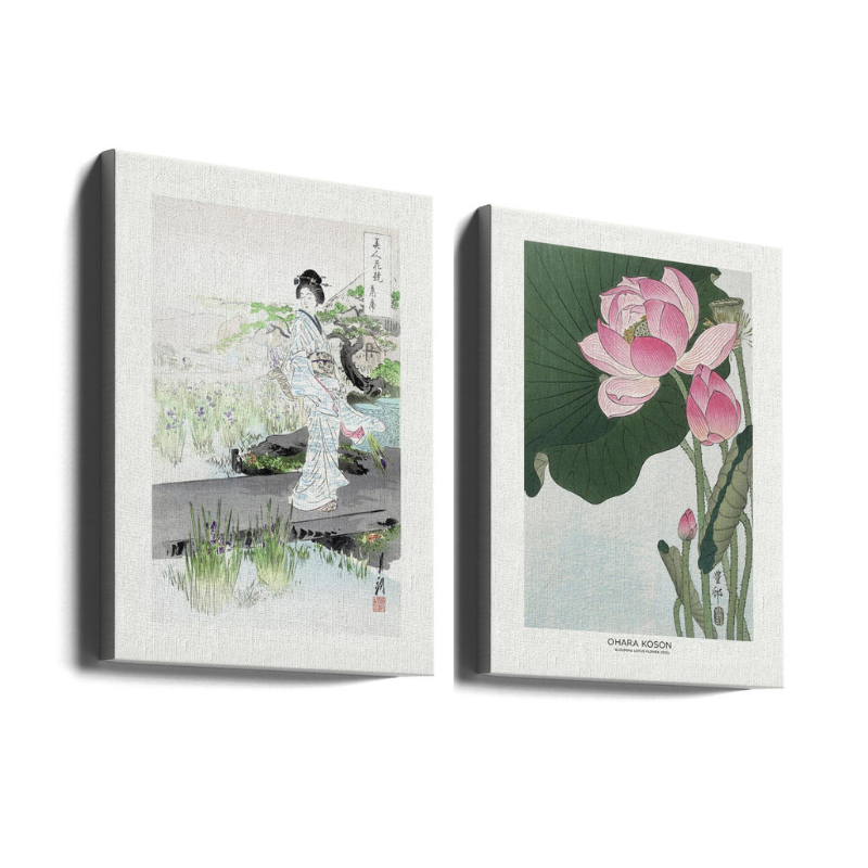 Set de cuadros "Garden & Lotus"