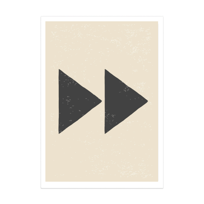 Black Minimal Shapes Series #2 Art Print